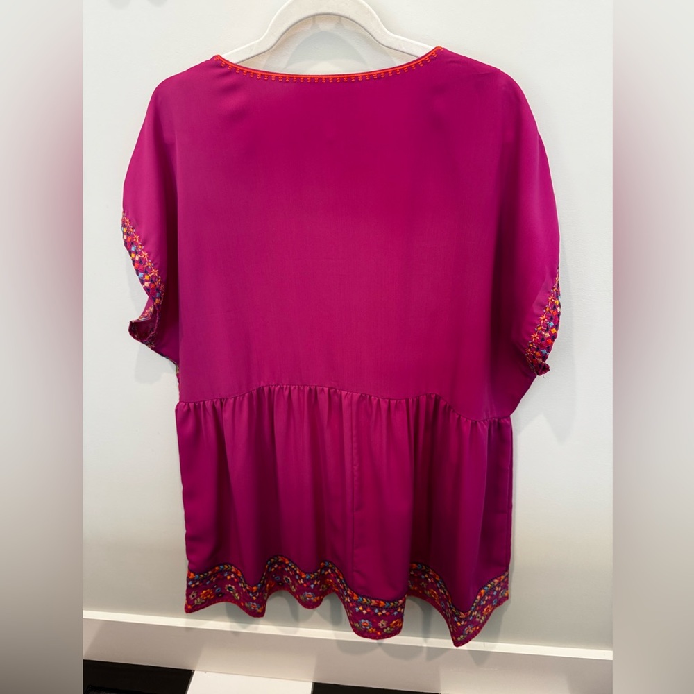 Savanna Jane Pink Embellished Cap Sleeve Blouse - Picture 4 of 5